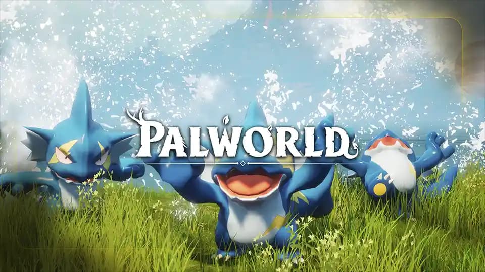 Palworld gameplay showing a player and their Pals